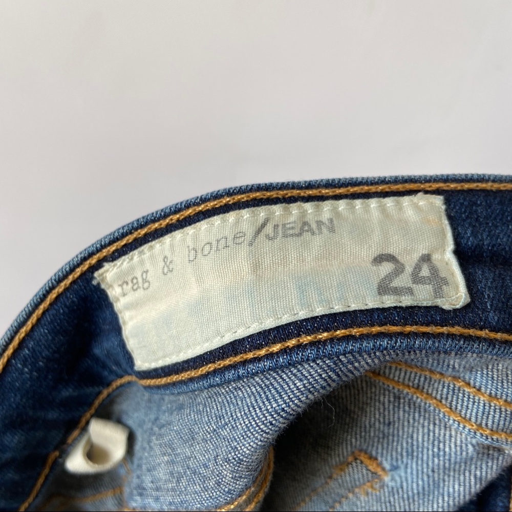 Rag & Bone Custom Knee Rip Skinny Jeans - Picture 6 of 7